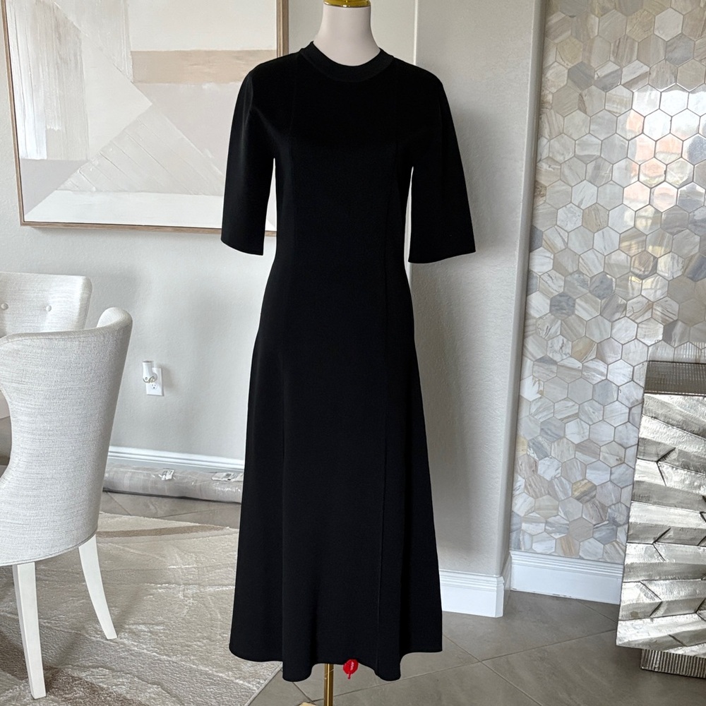 NWOT Rodebjer Black Knit Midi Dress